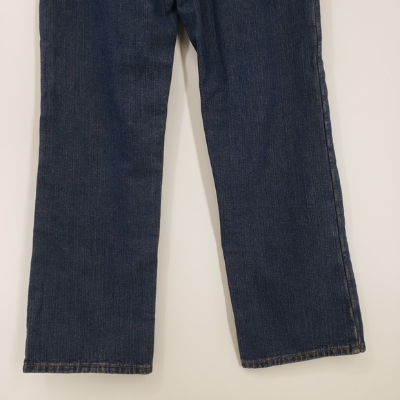 Carhartt Relaxed Fit Straight Leg Jeans Womens Size 6 Flannel Lined Dark Wash - Picture 8 of 9